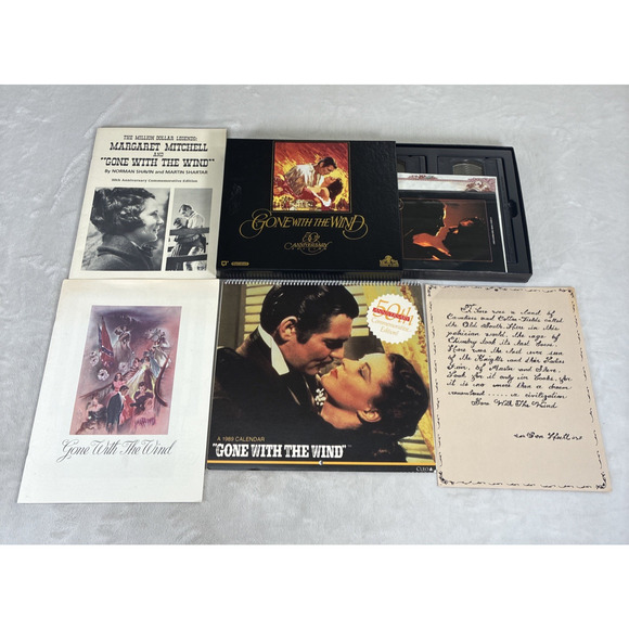 Other - Lot of Vtg Gone With The Wind publications, & 50th Anniversary VHS Box Set Chrty